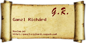 Ganzl Richárd névjegykártya